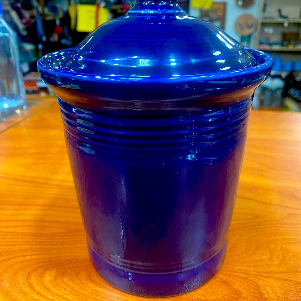 Fiesta cobalt blue 7” canister